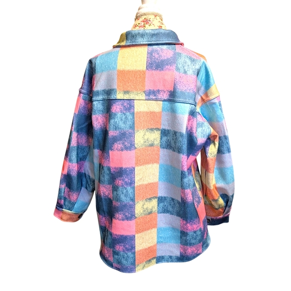 Multi-colored Patchwork Shacket - Picture 2 of 4